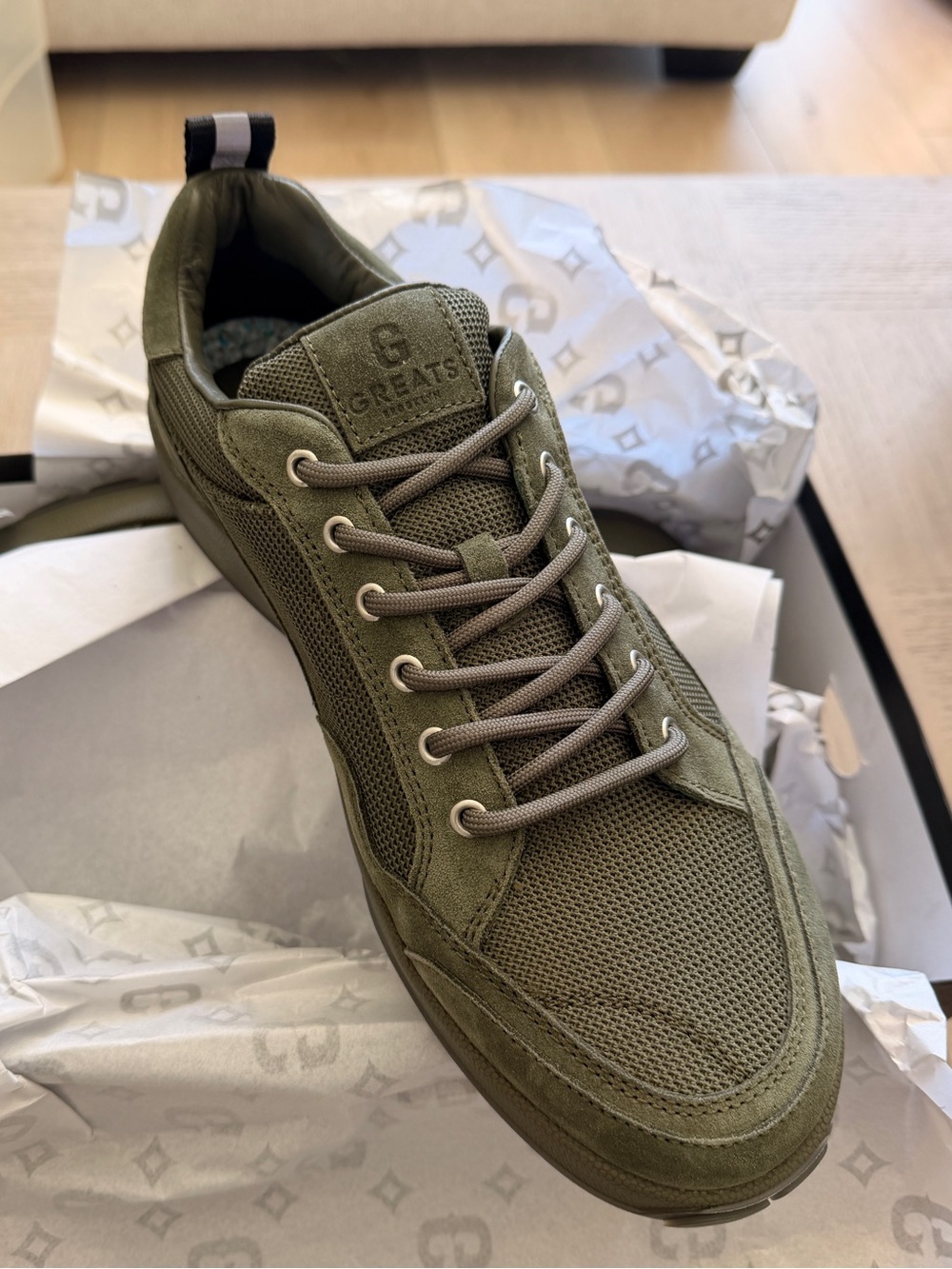 Greats Brand The Ravine Shoes In Olive SZ 12 Mens New NWT $225 Retail